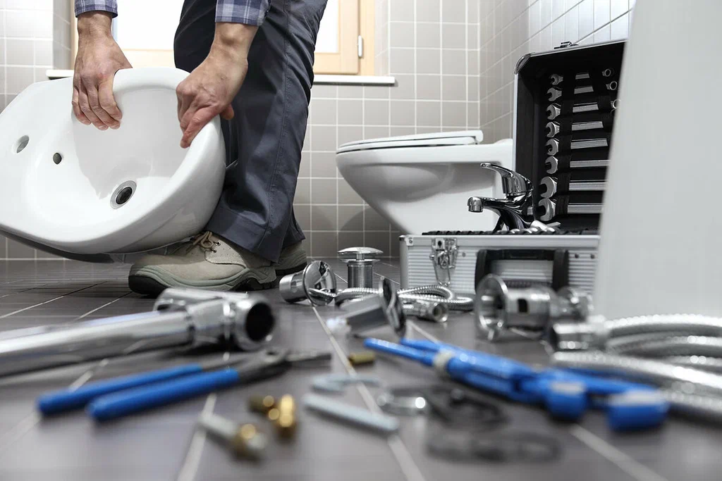 Plumbing tools prepared for a bathroom repair in Apopka